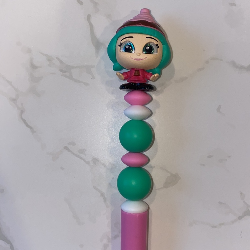 Doorables Wreck it Ralph Candlehead Sugar Rush Racer Pink Beaded Pen Ink Refills